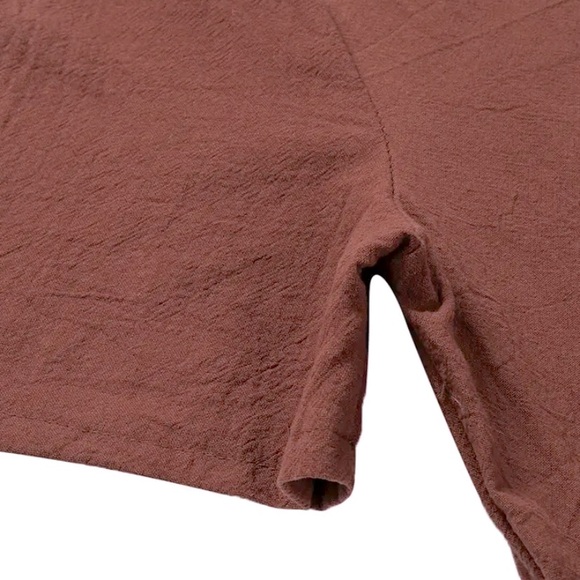 Casual Button-Down Blouse in Brown - Picture 4 of 5